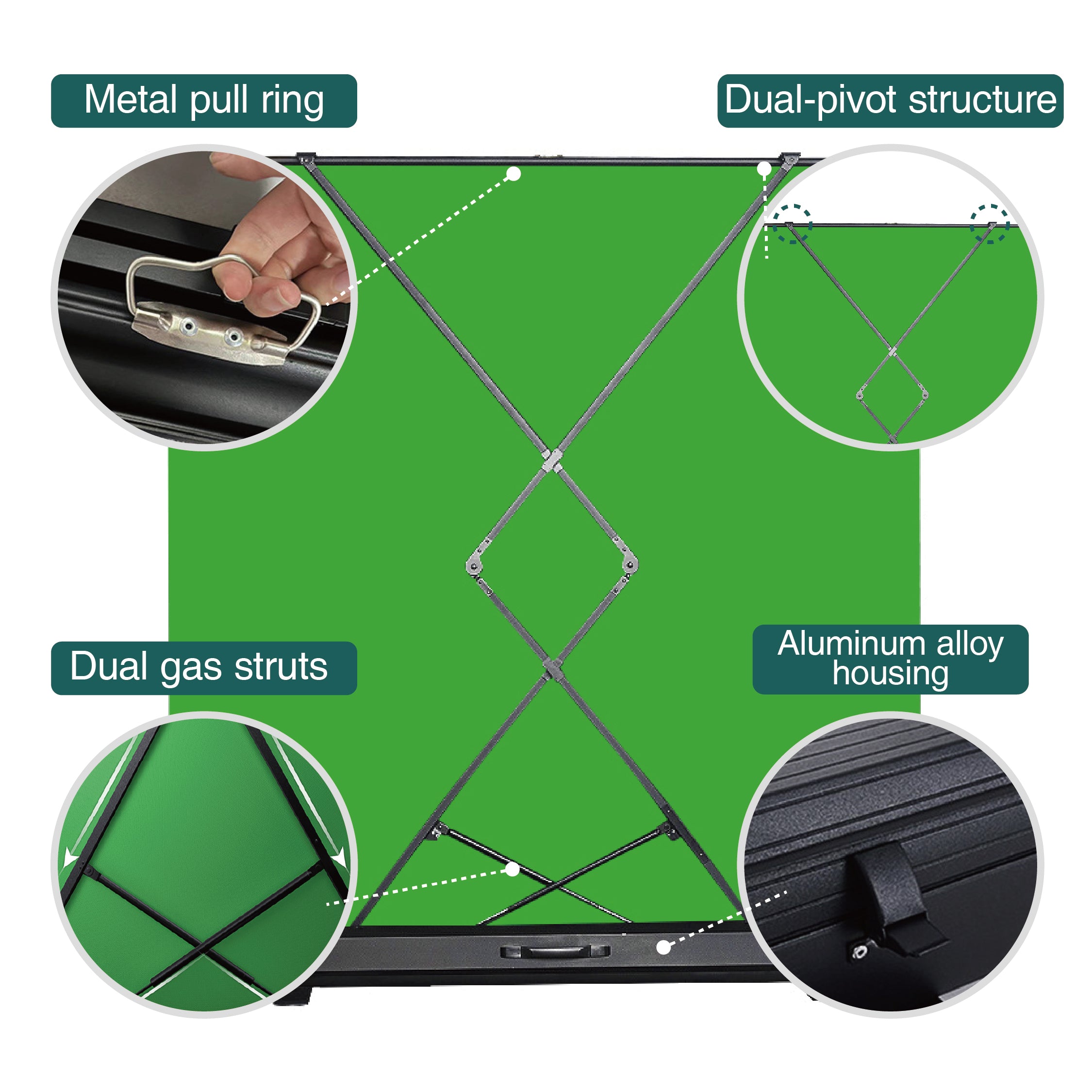 (Pre-sale 30 days)Kate 6.8*7ft All-in-One Collapsible Green Screen Backdrop Stand