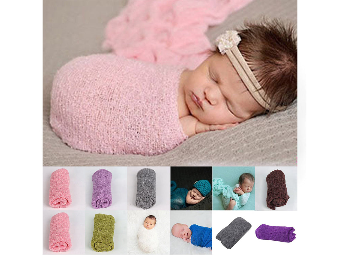Kate 40x150cm Cotton Yarn Newborn Baby Swaddle Posing Wrap Fabric