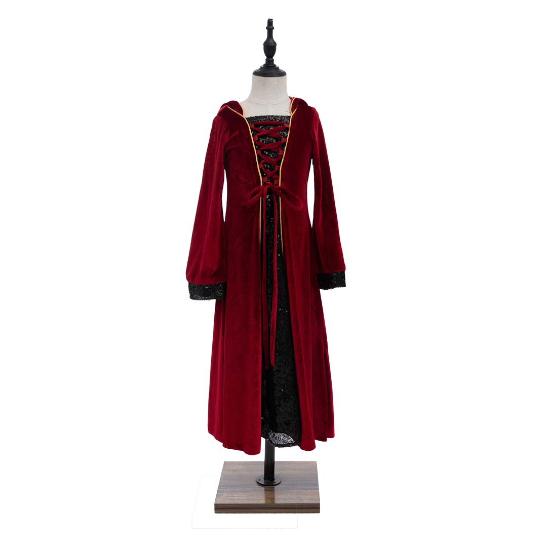 Kate Halloween Red Velvet Witch Robe Children's Dress, 4-5 Years(120cm) Outfit(Long Dress+Horns) Kate Halloween Red Velvet Witch Robe Children's Dress, 4-5 Years(120cm) Outfit(Long Dress+Horns)