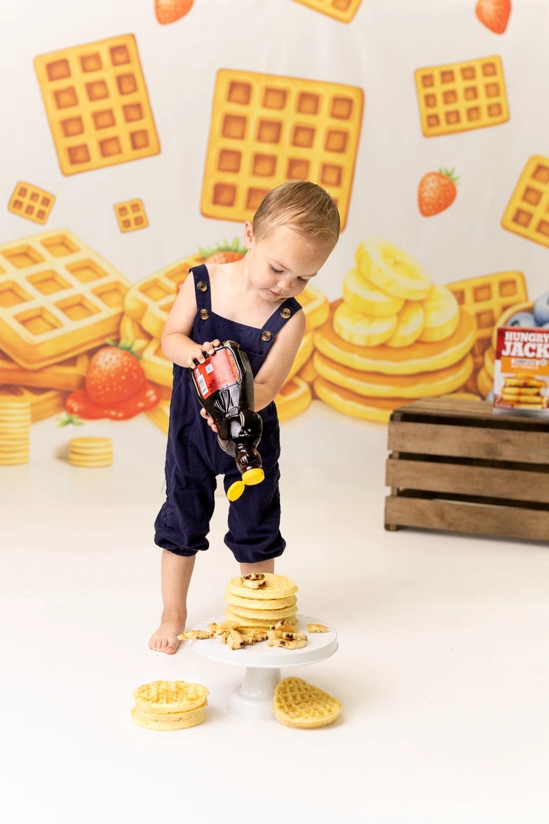 Decoración de Desayuno de Waffles con Berries para Cake Smash