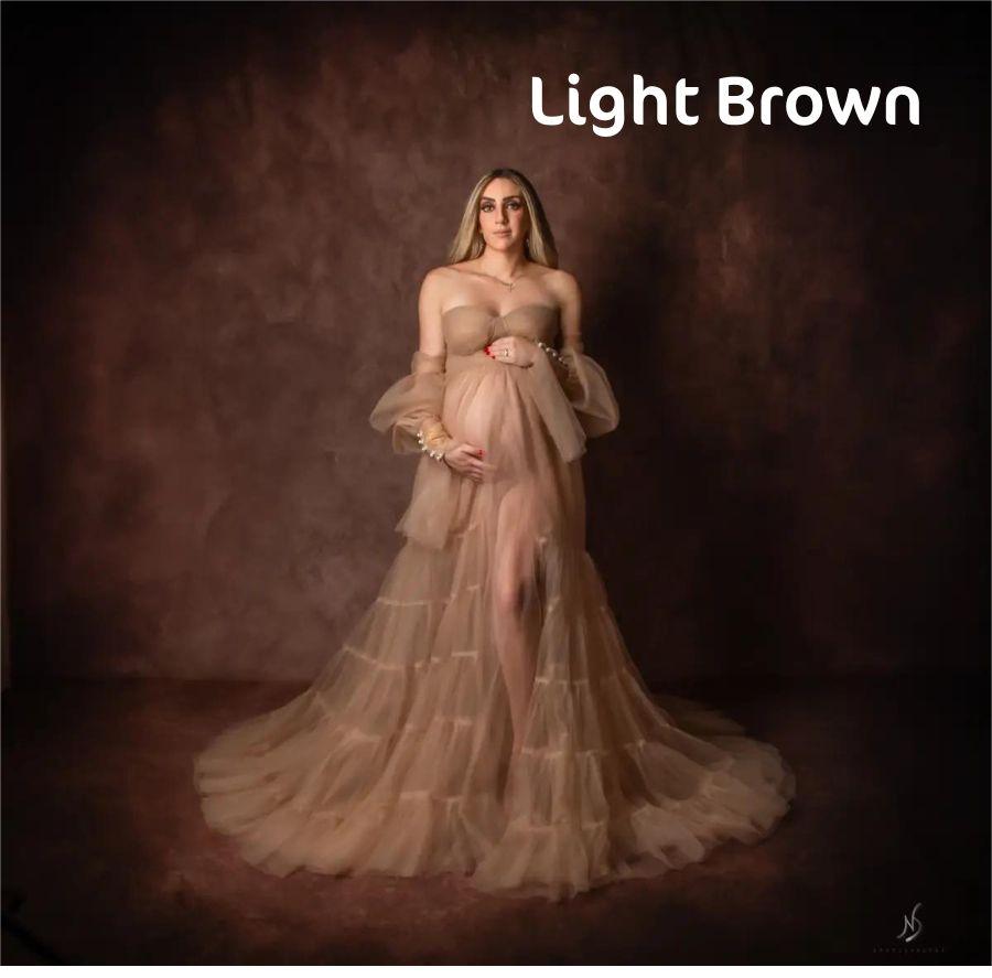 Kate Sexy Tulle Custom Maternity Photoshoot Gowns