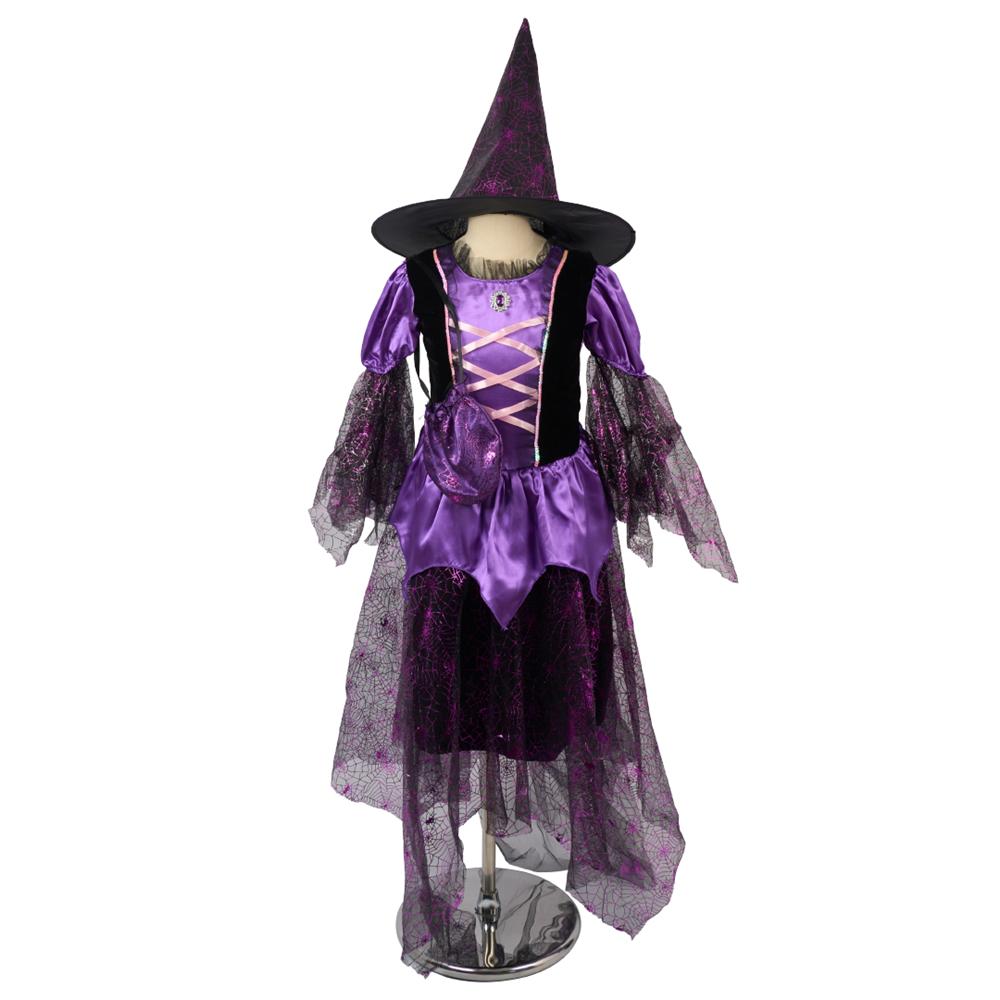 Kate Halloween Black and Purple Witch Children's Dress Set, Custom size(please contact us) Kate Halloween Black and Purple Witch Children's Dress Set, Custom size(please contact us)
