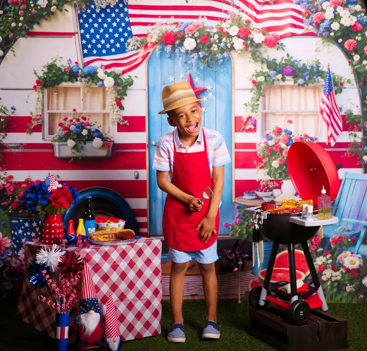 Día de la Independencia Camper Fondo de Sandía