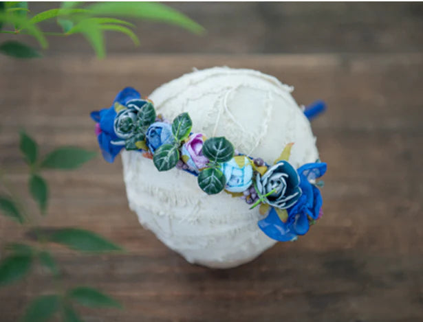 Diadema floral para sesión de fotos de recién nacidos F