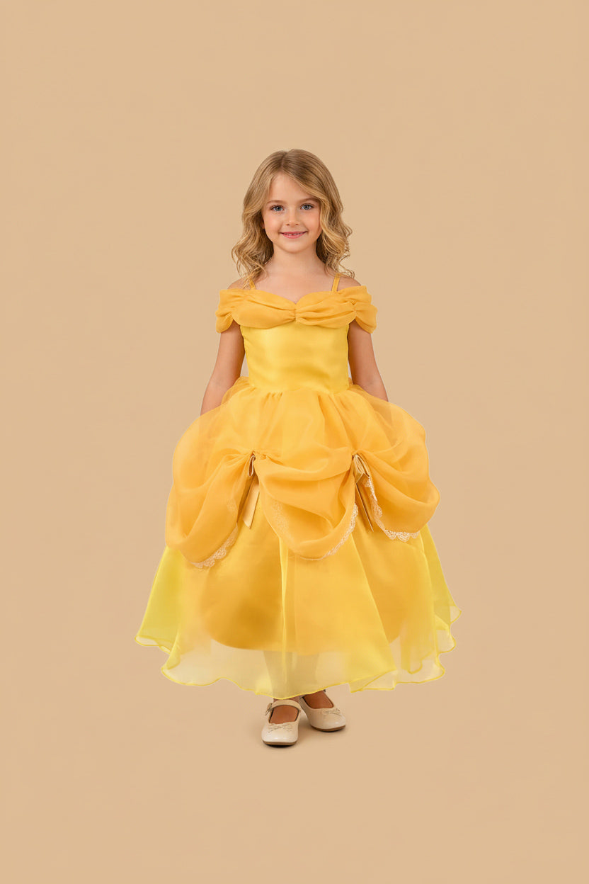 Couture Velvet Roze Sequin Strik Schouder Meisjesjurk voor Fotografie