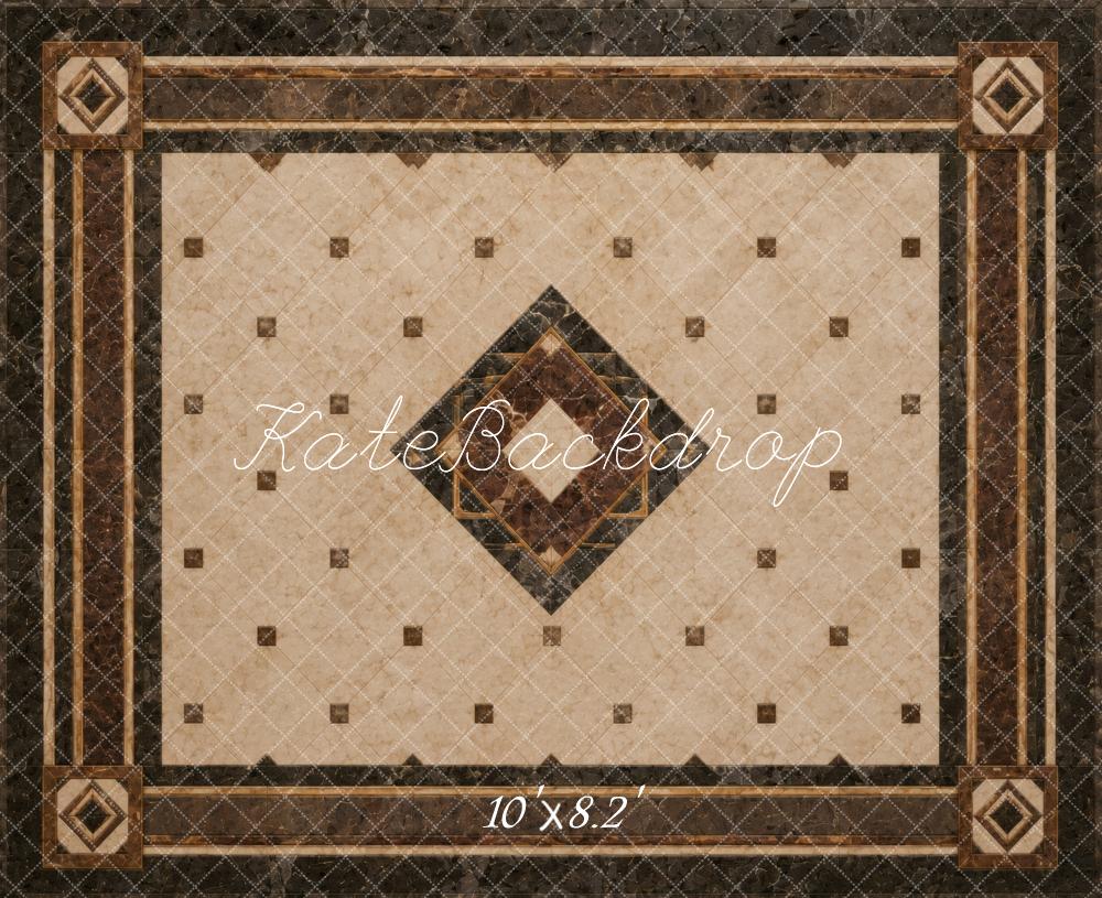 Kate Brown Geometric Tile Floor Printed Backdrop Designed by Vertigo Productions