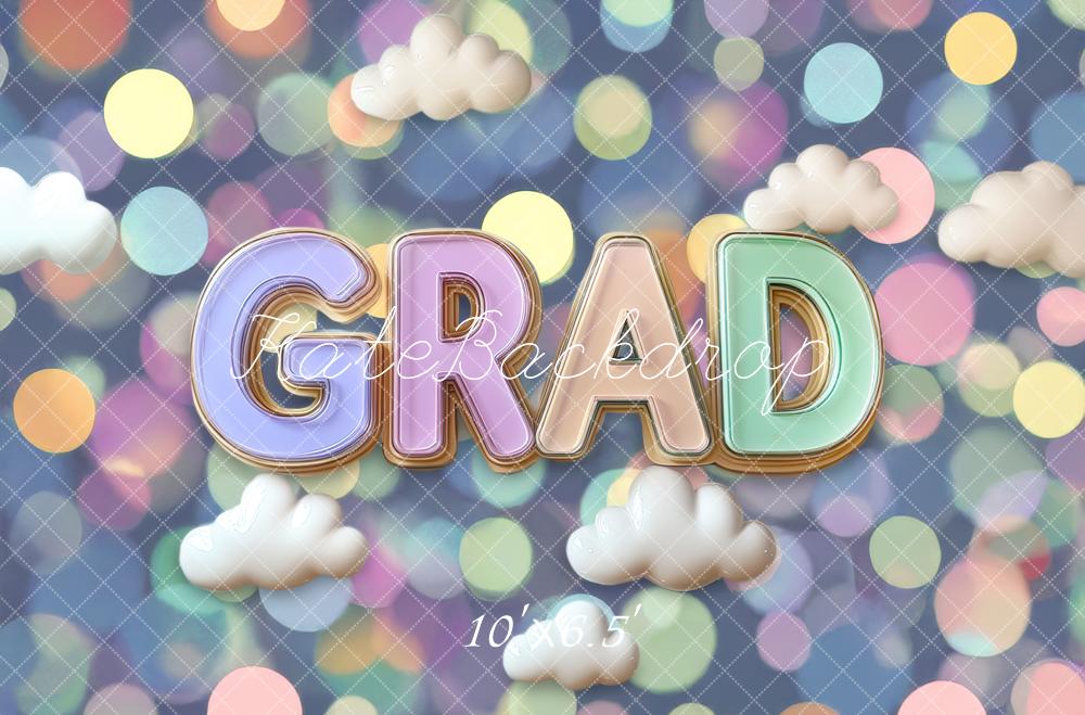 Grad Pastel Bokeh Nubes Fondo