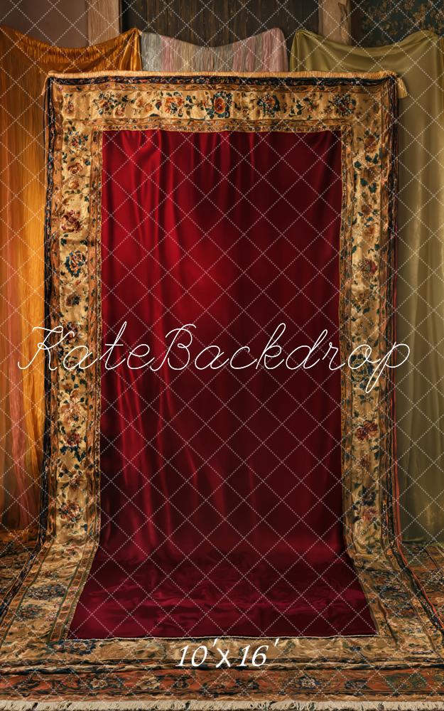 Kate Sweep Mother's Day Elegant Red Tapestry Backdrop Designed by Emetselch