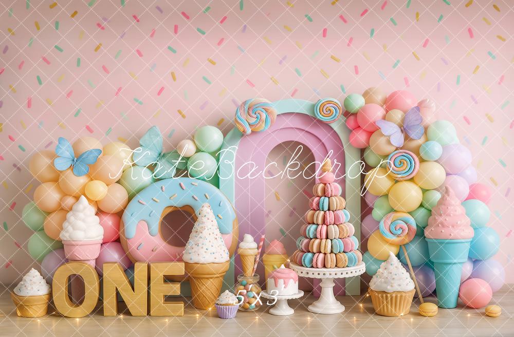 Kate First Birthday Candyland Balloon Backdrop Designed by Ashley Paul