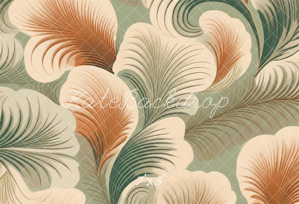 Kate Mid Century Modern Retro Palm Pattern Backdrop Designed by Mandy Ringe Photography