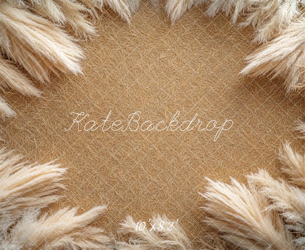 Sfondo in erba pampas boho a pavimento progettato da Mini MakeBelieve