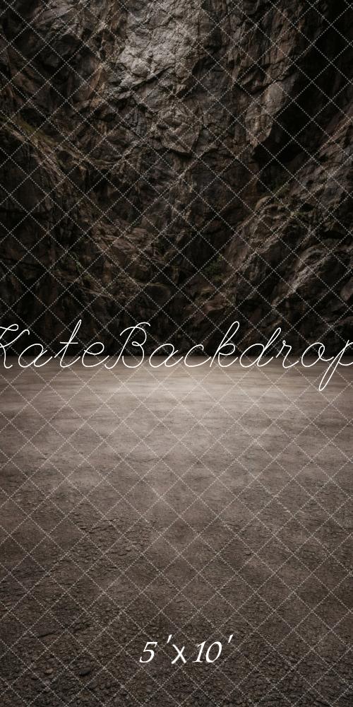 Kate Sweep Dark Stone Wall and Floor Printed Backdrop Designed by Vertigo Productions