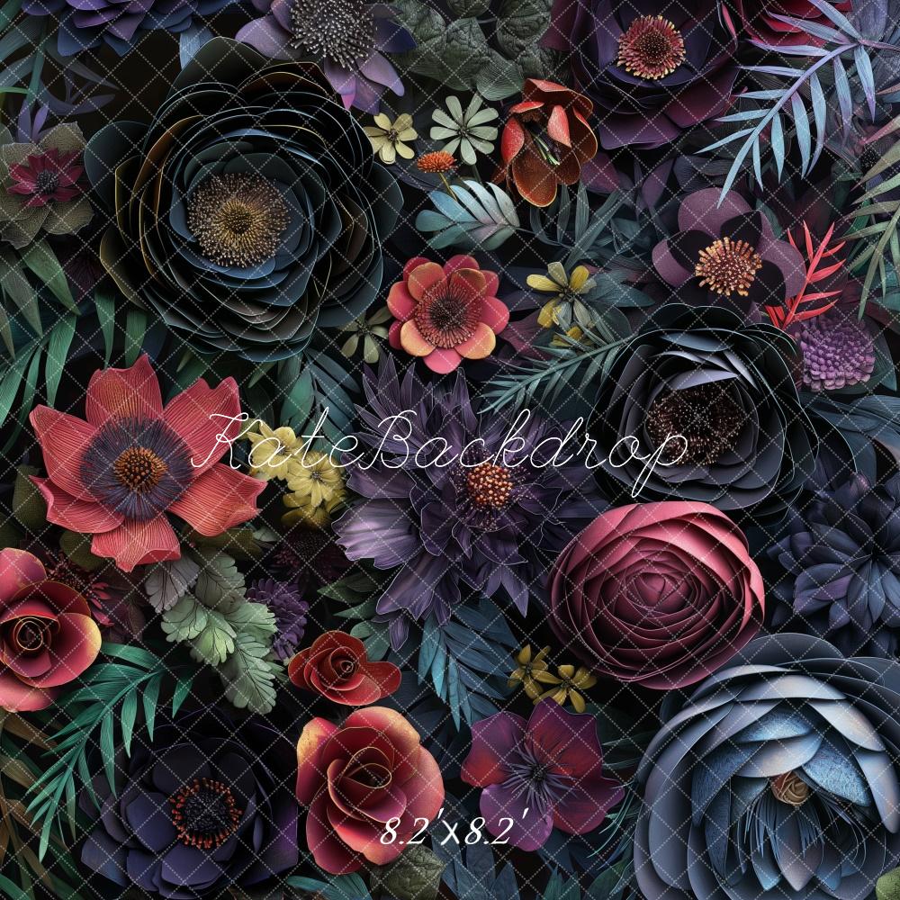Fondo Botánico Oscuro Floral Diseñado por Kerry Anderson