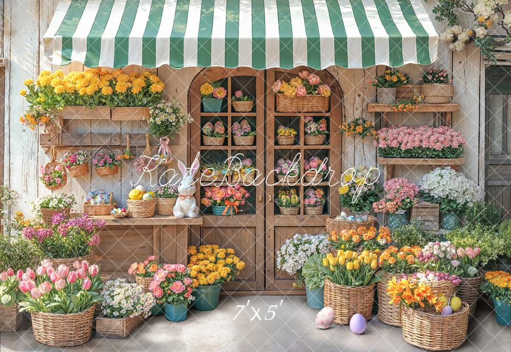 Kate Easter Bunny Flower Shop Baskets Eggs Backdrop Designed by Emetselch