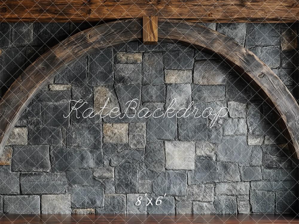 Kate Rustic Arch Stone Wall Backdrop Designed by Mini MakeBelieve