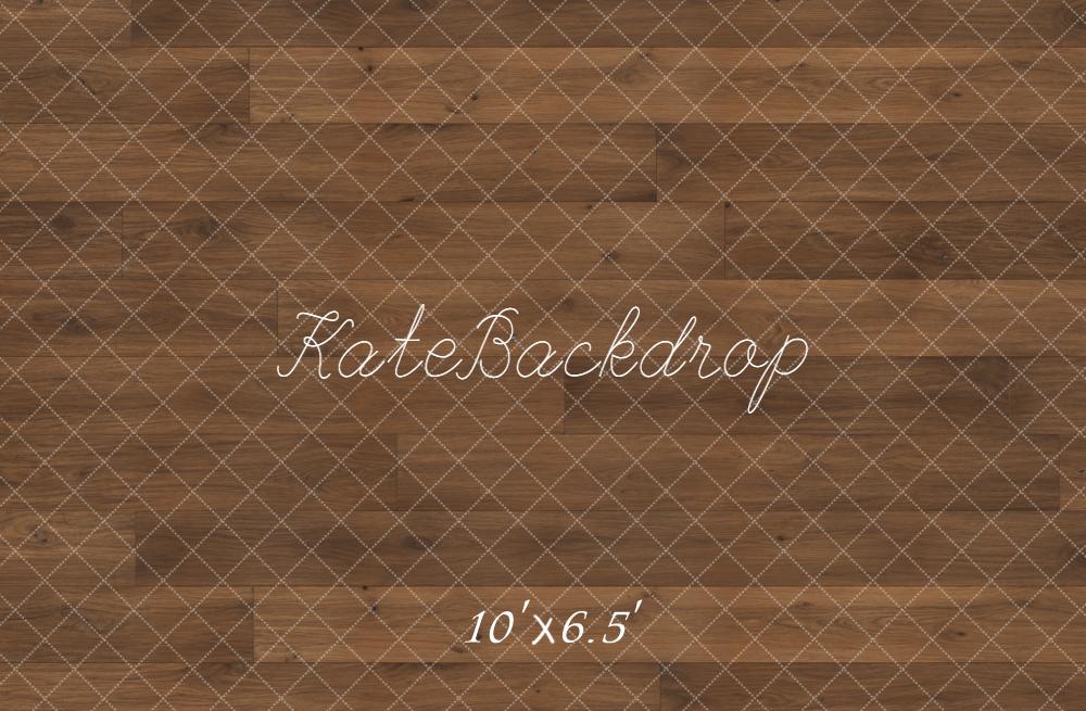 Kate Brown Wood Floor Printed Backdrop Designed by Kate Image