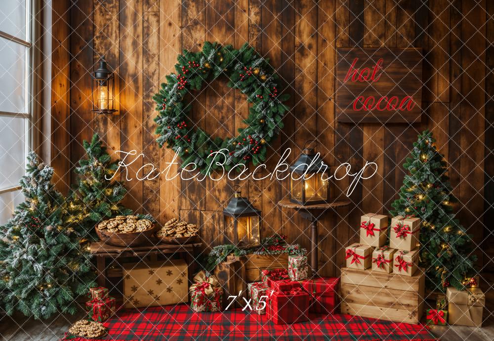 Cozy Rustic Christmas Holiday Backdrop