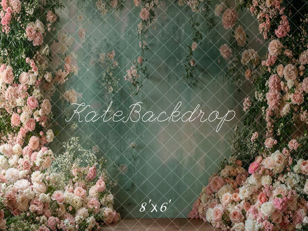 Spring Flower Arch Green Vintage Wall Foto Achtergrond Designed by Emetselch