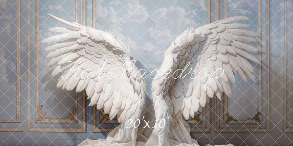 Fantasy Angel Wings Vintage Wall Backdrop Designed by Emetselch