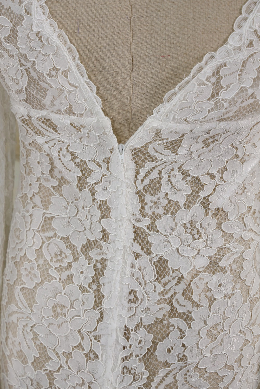 Witte Kant Slepend Zwangerschapsfotoshoot Jurk