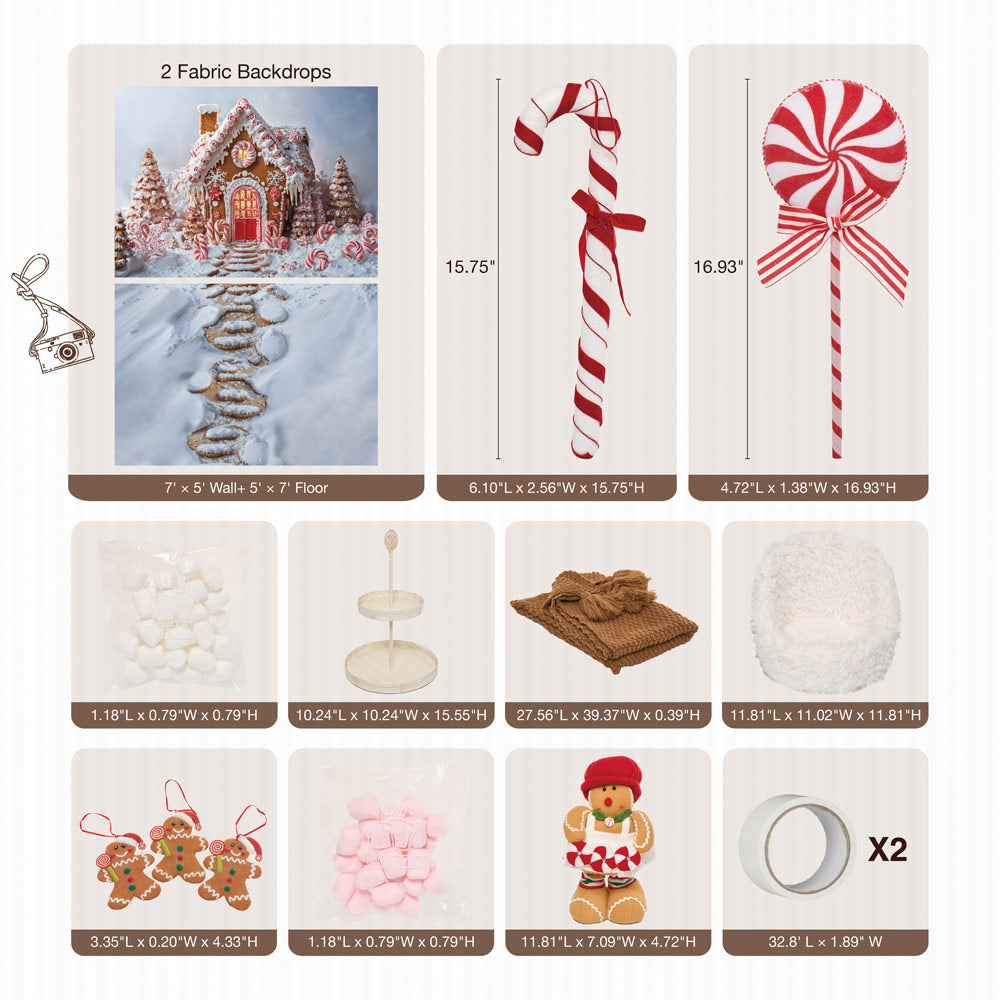 Kate Christmas Hot Cocoa Photo Kit Photography Backdrops&Props Themed Bundle