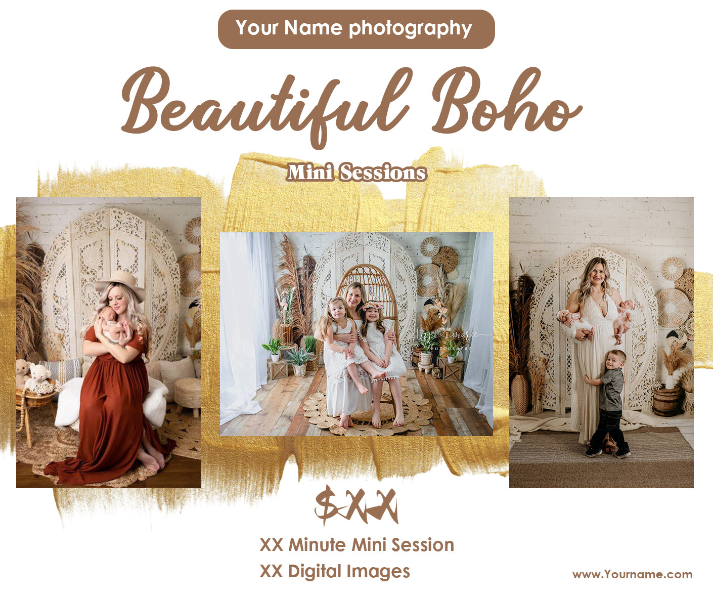 Kate Free Boho Mini Session Template For Photographers