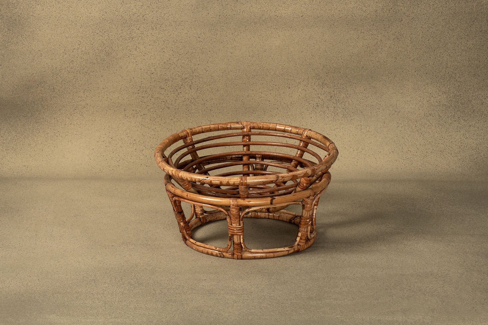 Kate Bamboo Woven Round Double Layer Basket Newborn Props