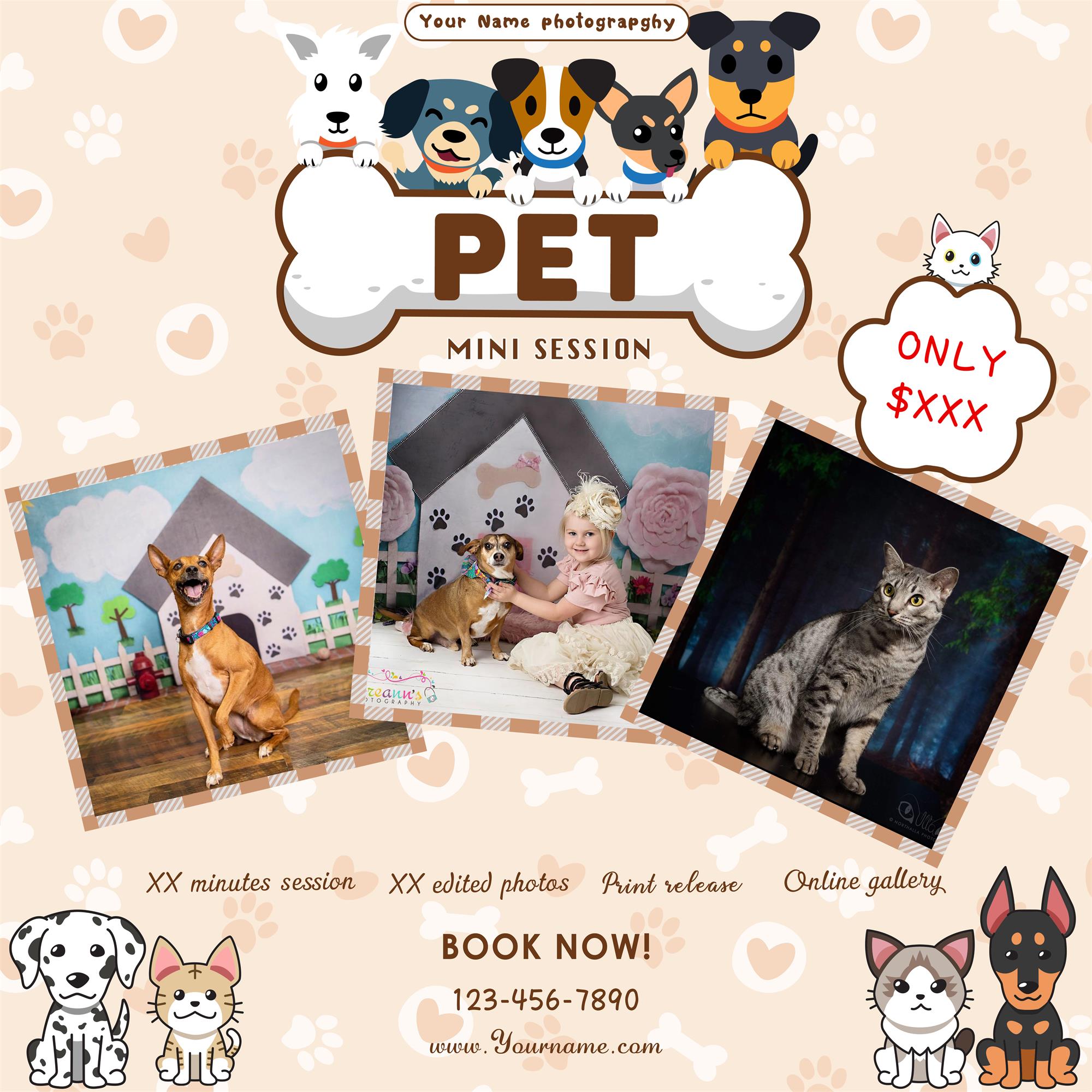 Kate Pet Mini Session Template For Photographers