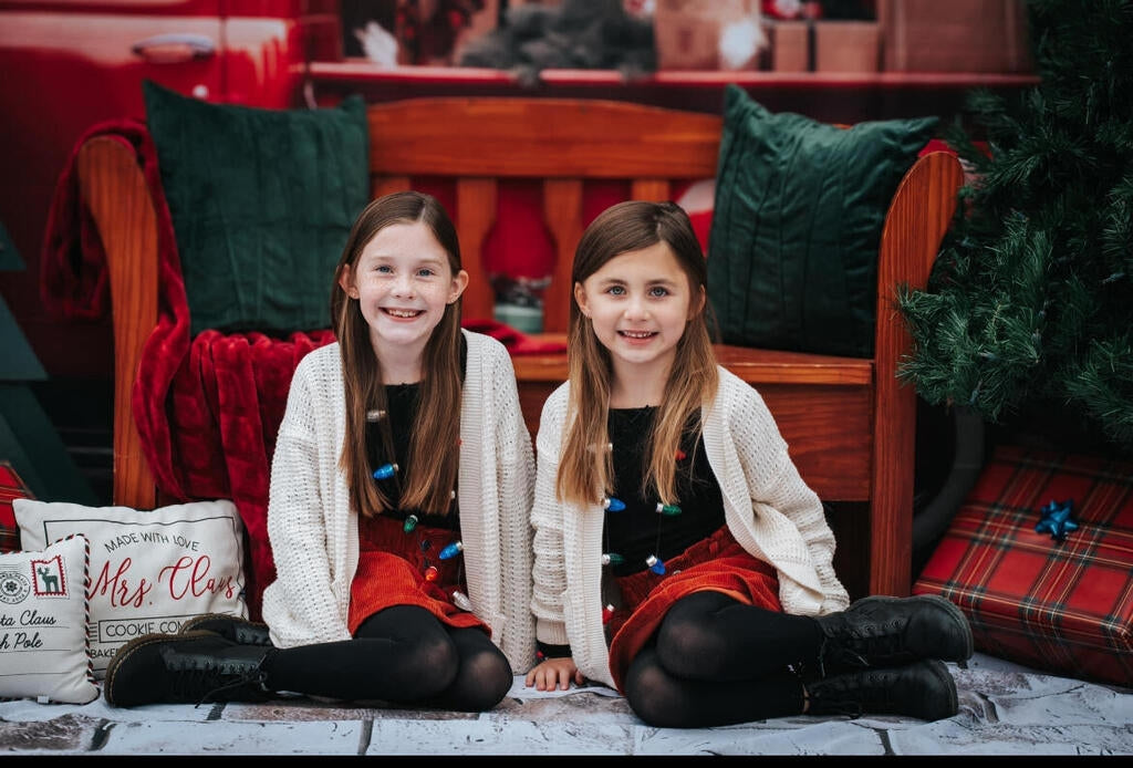 Kate Christmas Gift in Red Truck Fleece Backdrop for Photography