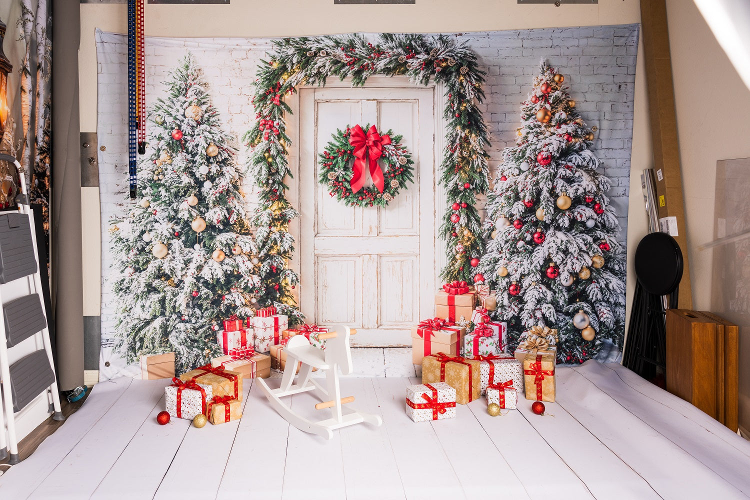 Valentine's Pink Candy House Foto Achtergrond Designed by Mini MakeBelieve