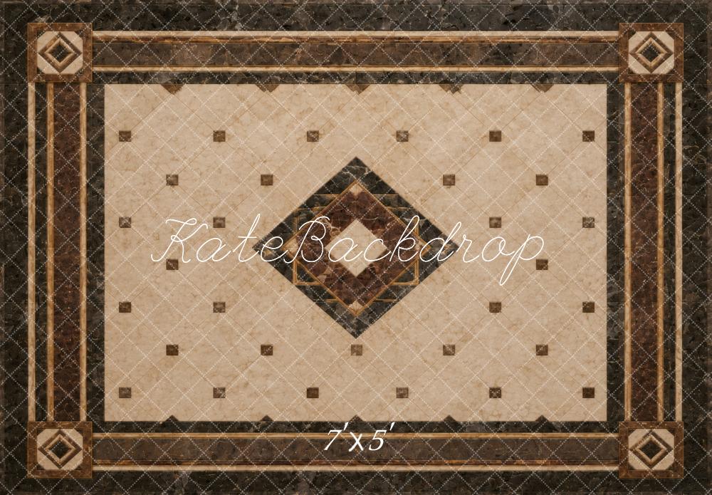 Kate Brown Geometric Tile Floor Printed Backdrop Designed by Vertigo Productions