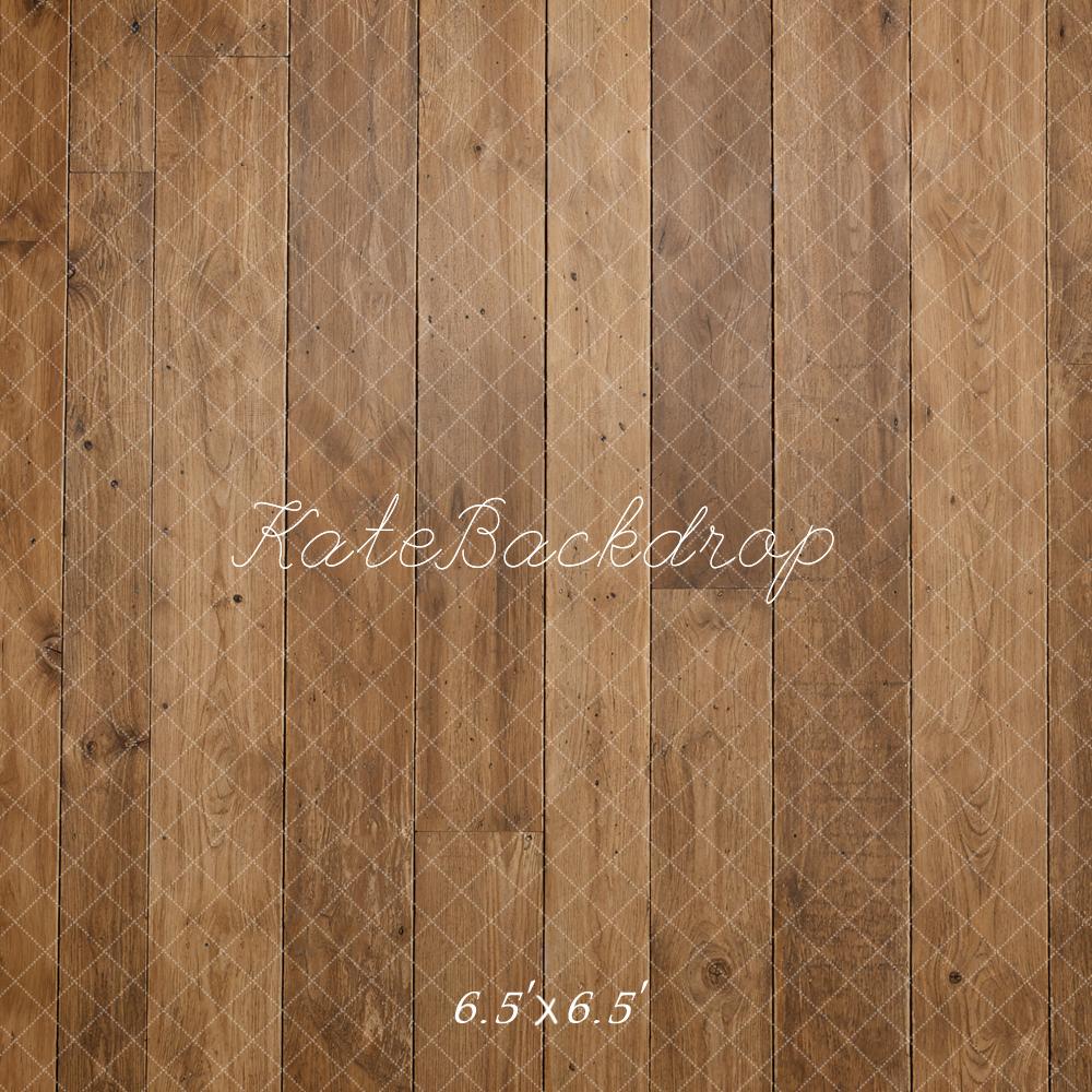 Kate Brown Wood Plank Floor Printed Backdrop Designed by Emetselch