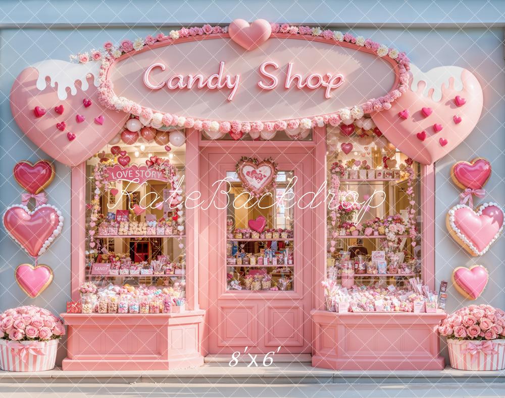 Fondo Rosa de Corazones de Dulces Designed by Emetselch
