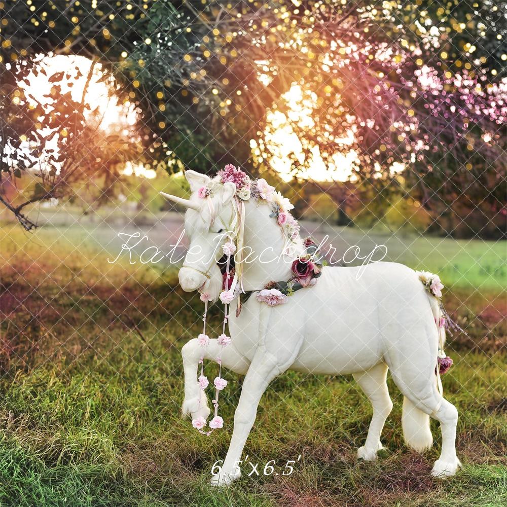 Fairy Unicorn Meadow Foto Achtergrond Designed by Mandy Ringe Photography