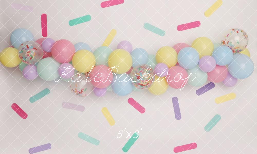 Kate Birthday Pastel Sprinkles Balloon Backdrop Designed by Melissa King