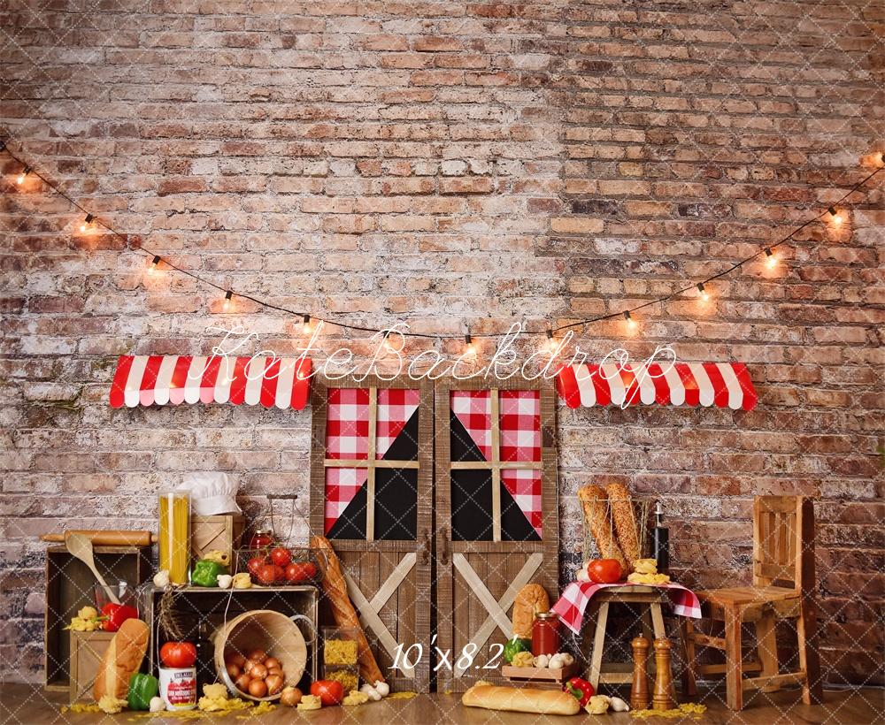 Cake Smash de Pasta Italiana de Cumpleaños Rustic Backdrop Designed by Mandy Ringe Photography