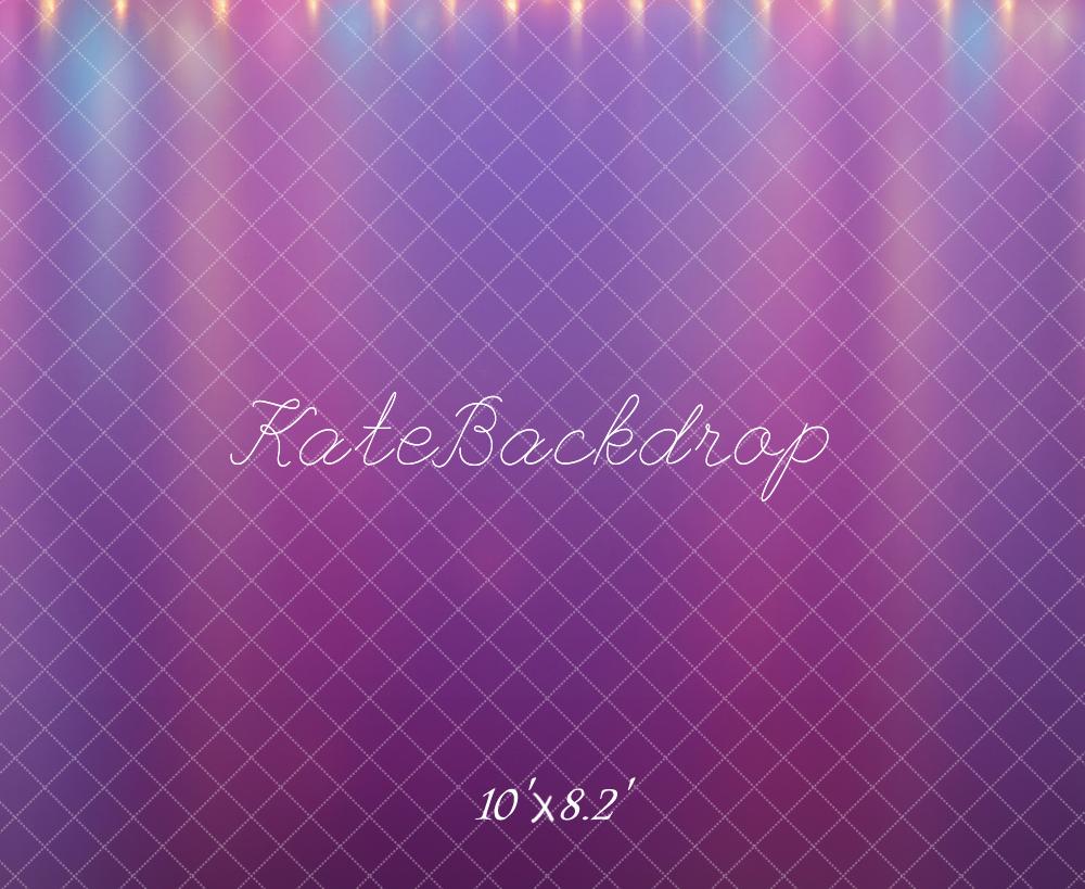 Kate Purple Gradient Lights Skate Floor Backdrop Designed by Ashley Paul