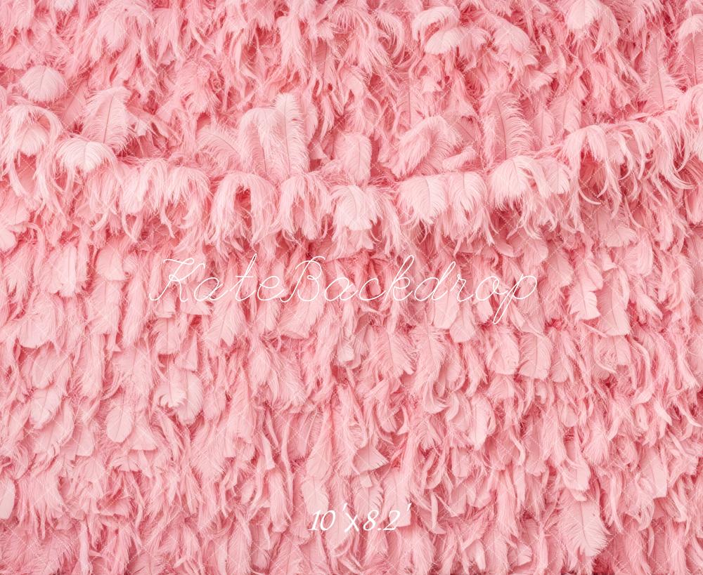 Kate Valentines Day Pink Feather Abstract Texture Backdrop Designed by Patty Roberts