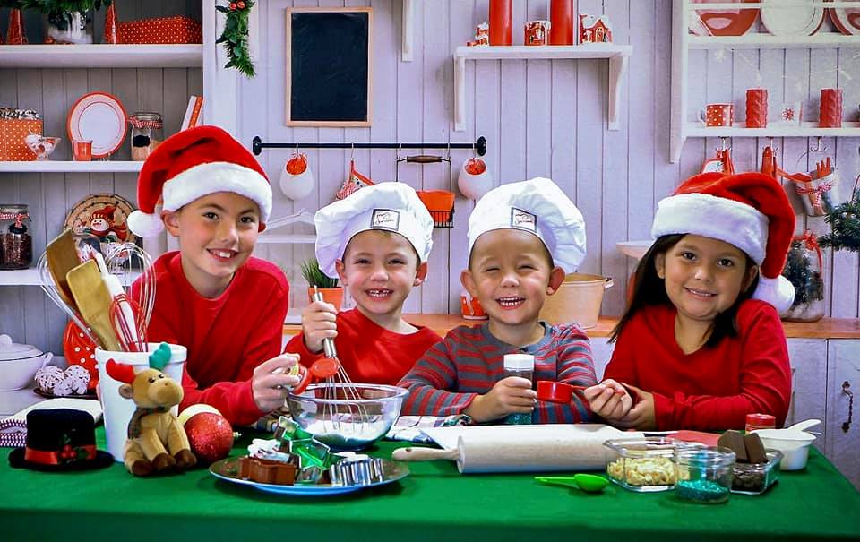 Kate Christmas Kitchen Fleece Backdrop White Wall for Photography