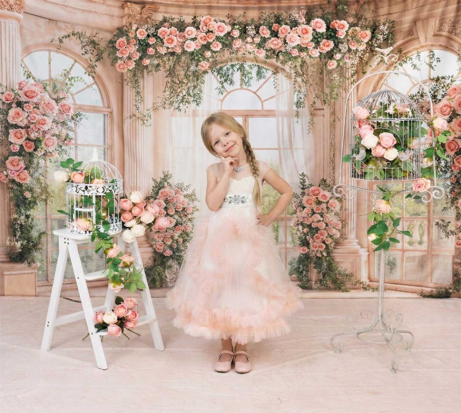(Pre-sale 15days)Kate Mother's Day Floral Arch Photo Kit Photography Backdrops&Props Themed Bundle(US ONLY)