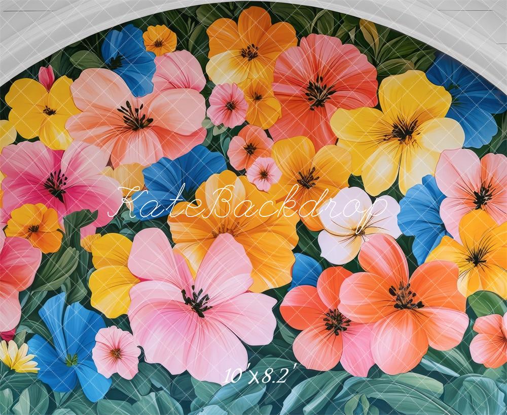 Fondo Arco Floral Colorido para el Día de la Madre Diseñado por Mini MakeBelieve