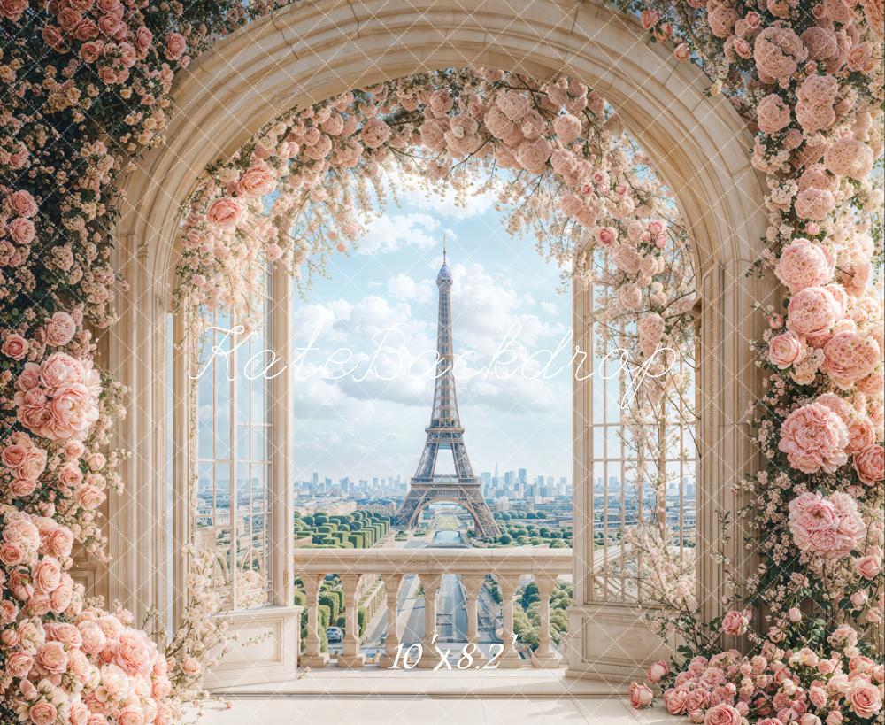Kate Spring Floral Arch Paris Backdrop Designed by Emetselch