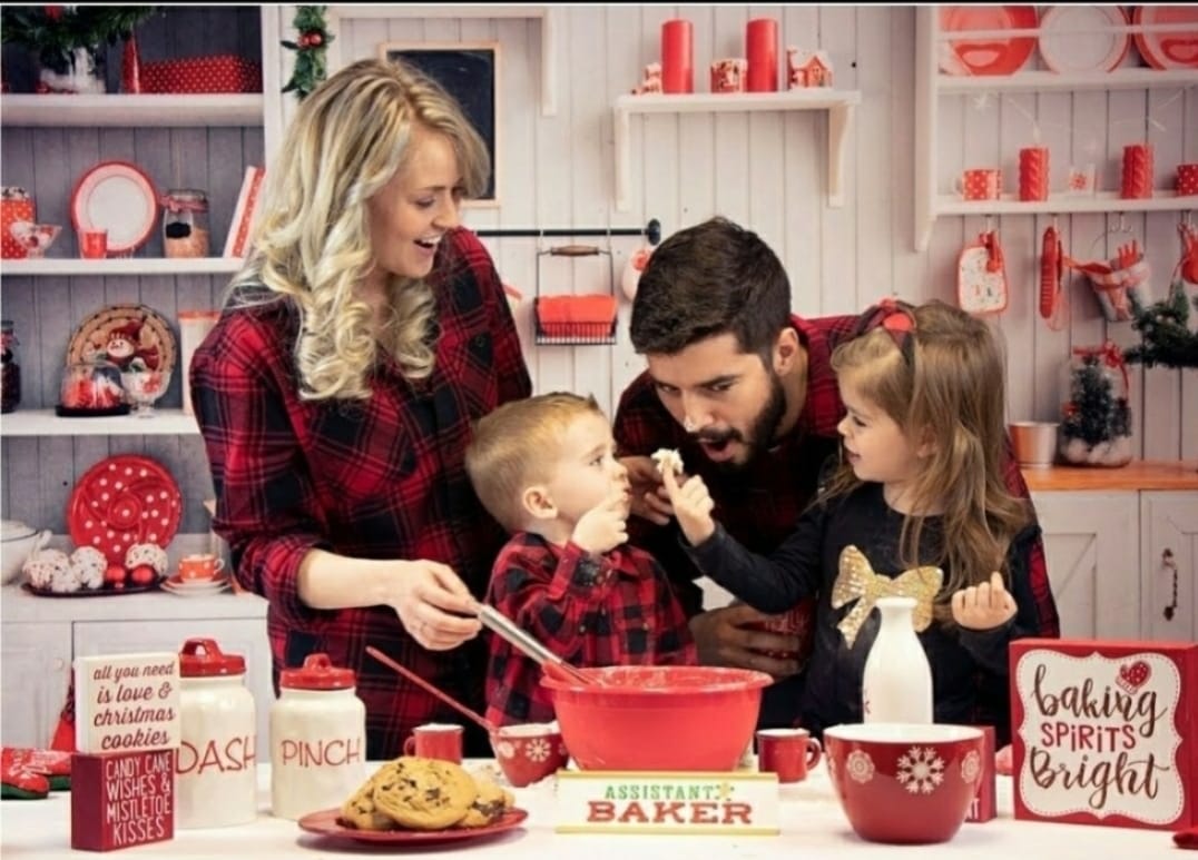 Kate Christmas Kitchen Fleece Backdrop White Wall for Photography