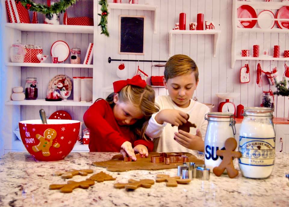 Kate Christmas Kitchen Fleece Backdrop White Wall for Photography