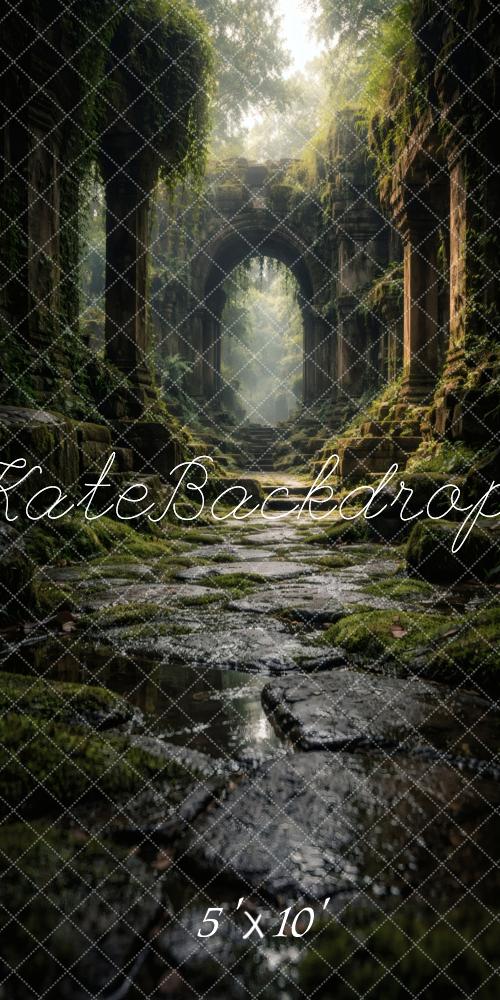 Kate Sweep Mystical Jungle Stone Path Archway Ancient Ruins Printed Backdrop Designed by Vertigo Productions