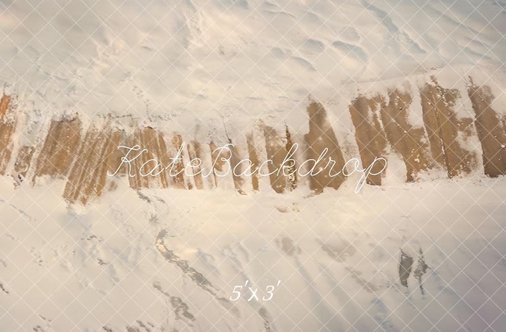 Kate Snowy Wooden Floor Backdrop Designed by Kate Image