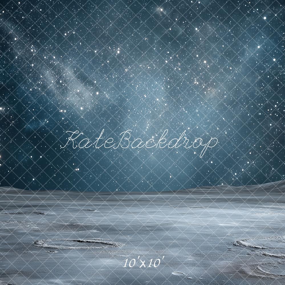 Kate Starry Sky Galaxy Moon Surface Printed Backdrop Designed by Angela Miller
