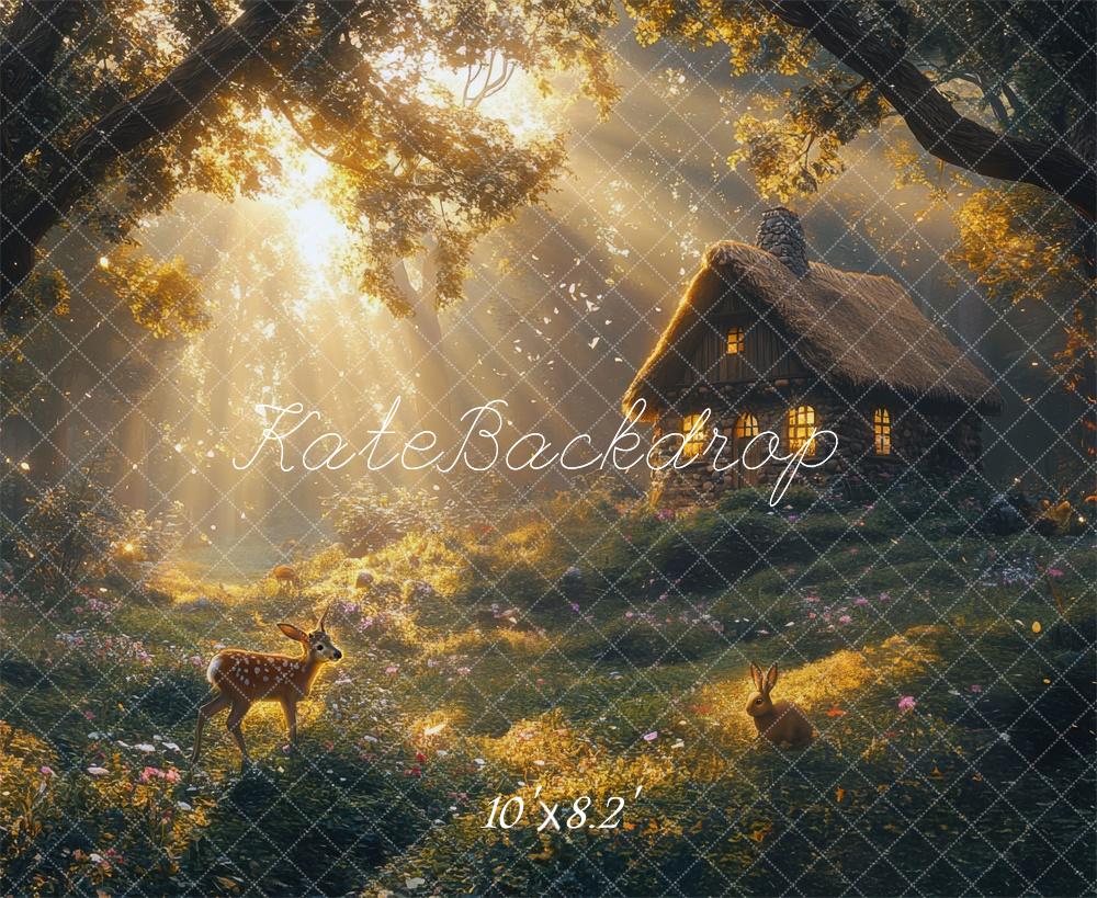 Fairy Forest Cottage Foto Achtergrond Designed by Mini MakeBelieve
