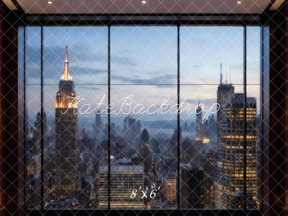 Kate City Skyline Window View Printed Backdrop Designed by Vertigo Productions