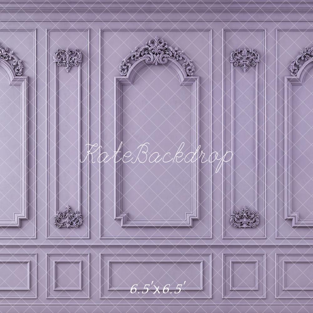 Kate Lavender Ornate Vintage Wall Printed Backdrop Designed by Chain Photography